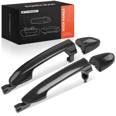 2 Pcs Rear Black Exterior Door Handle