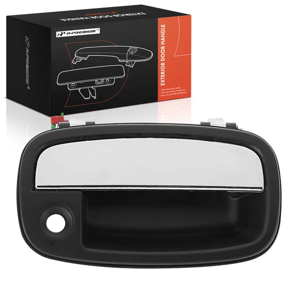 Front Passenger Chrome & Black Exterior Door Handle for 2000-2002 Kia Sportage