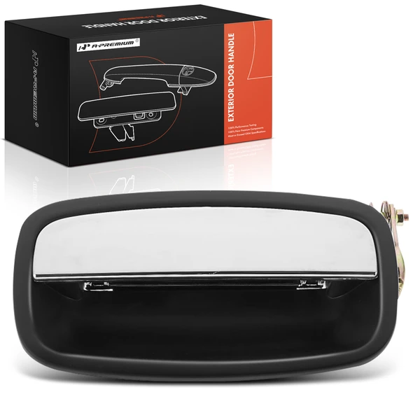 Rear Driver Chrome & Black Exterior Door Handle for 2000-2002 Kia Sportage