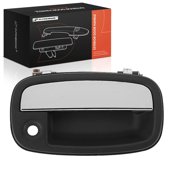 Front Passenger Chrome & Black Texture Exterior Door Handle for Kia Sportage 95-97