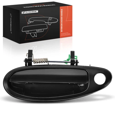 Front Driver Black Exterior Door Handle with Keyhole