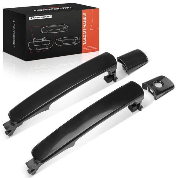 2 Pcs Front Smooth Black Exterior Door Handle for Nissan Rogue