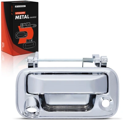 Rear Chrome Upgraded Metal Tailgate Handle with Keyhole