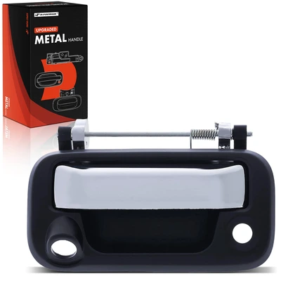 Rear Black Chrome Upgraded Metal Tailgate Handle with Keyhole