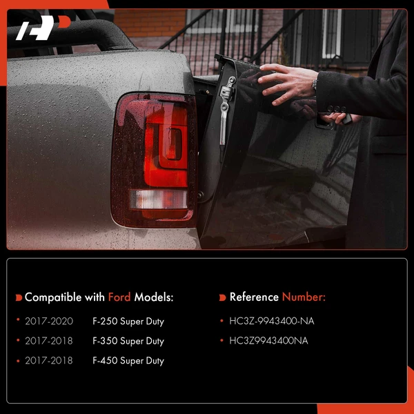 Rear Chrome & Black Tailgate Handle for Ford F-250 F-350 F-450 Super Duty