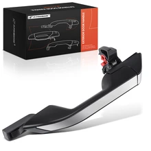 Front Driver Black & Chrome Exterior Door Handle without Keyhole for 2011-2017 Honda Odyssey