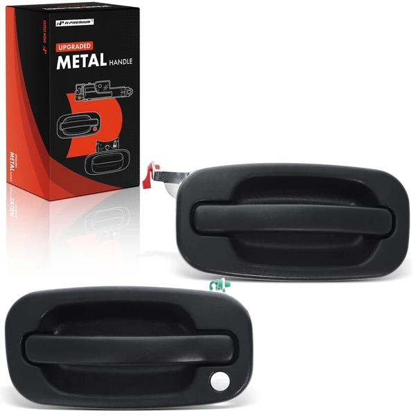 2 Pcs Front Upgraded Metal Exterior Door Handle with Keyhole for 1999-2006 Chevrolet Silverado 1500