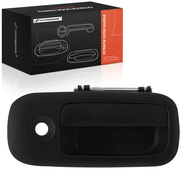 Passenger Hinged Door Front Black Exterior Door Handle with key hole for 2010-2020 GMC Savana 2500