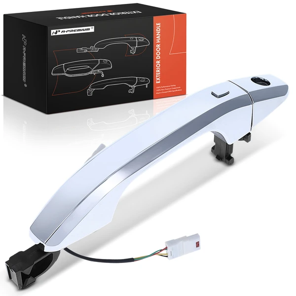 Front Driver Chrome Exterior Door Handle & Cover for 2020-2024 GMC Sierra 2500 HD