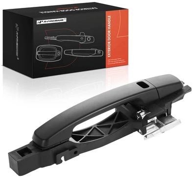 Front Driver Black Exterior Door Handle with Key Hole