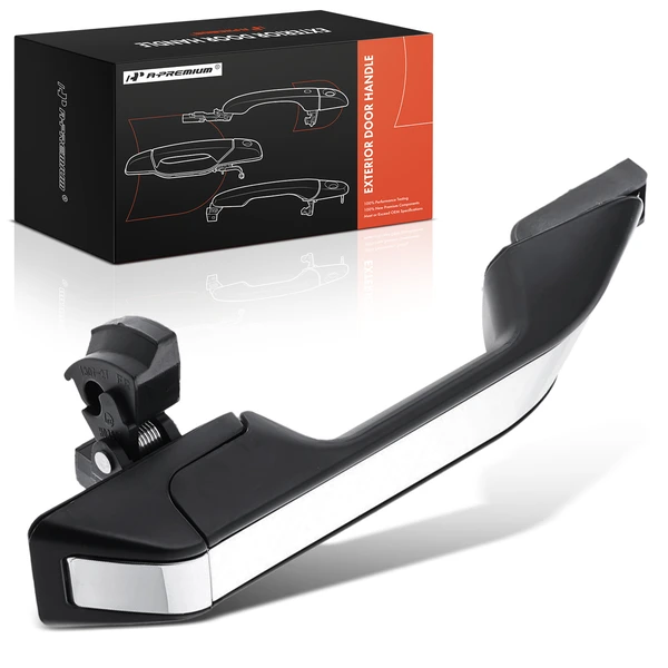 Front Passenger Black & Chrome Exterior Door Handle without Keyhole for Honda Odyssey 11-17