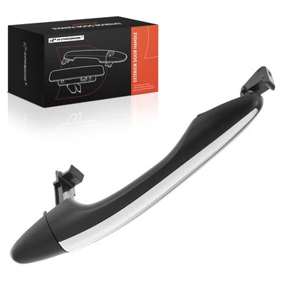 Rear Driver or Passenger Black & Chrome Exterior Door Handle