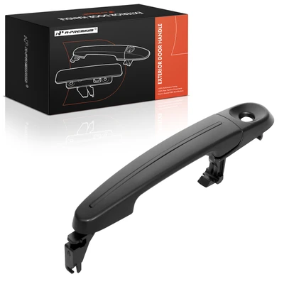 Front Driver Black Exterior Door Handle with Keyhole
