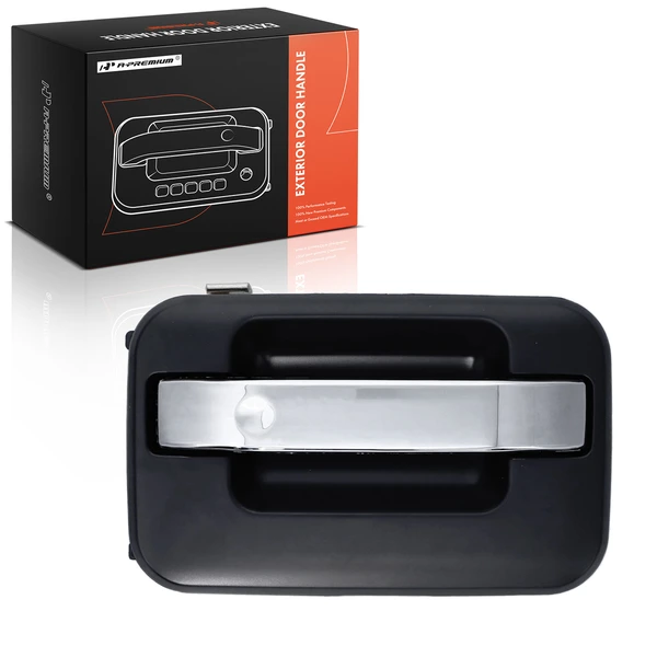 Rear Passenger Chrome & Black Exterior Door Handle for Ford F-150 04-14 Lincoln