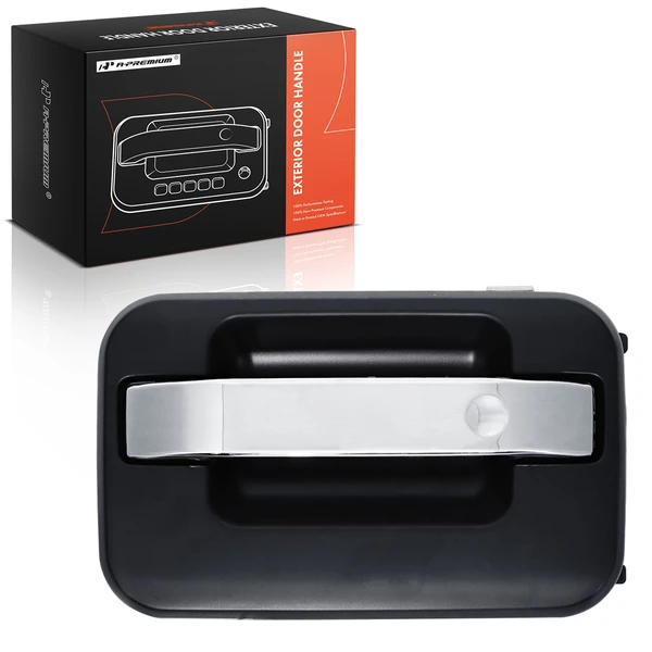 Rear Driver Chrome & Black Exterior Door Handle for Ford F-150 2004-2014 Lincoln
