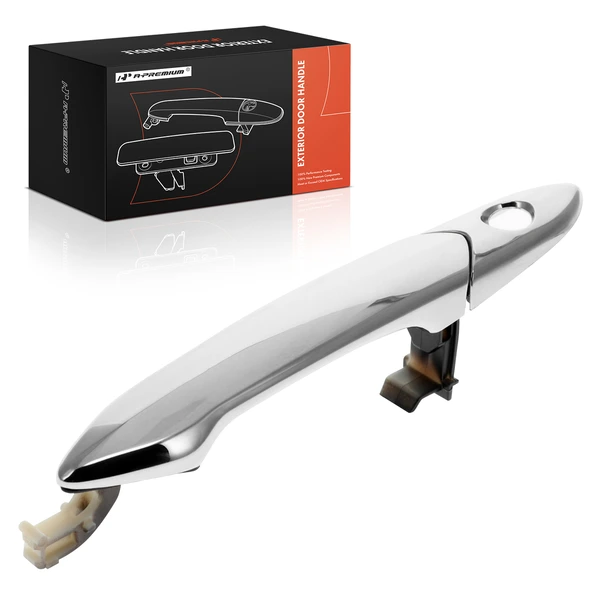 Front Driver or Passenger Chrome Exterior Door Handle with Keyhole for Chevy Spark