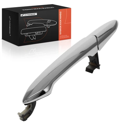 Front Driver or Passenger Chrome Exterior Door Handle without Keyhole