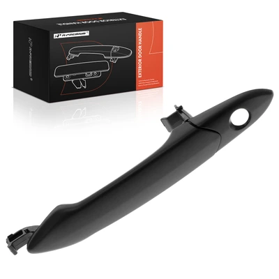 Front Driver or Passenger Black Exterior Door Handle with Keyhole