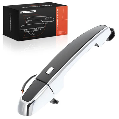 Rear Driver Black & Chrome Exterior Door Handle