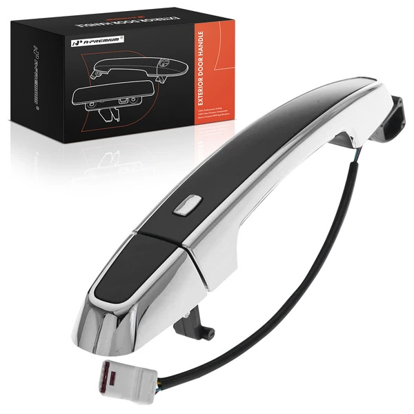 Front Passenger Black & Chrome Exterior Door Handle for 2018-2021 Chevrolet Equinox