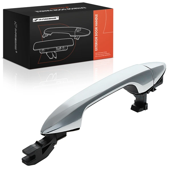 Front Passenger Chrome Exterior Door Handle & Cover without Smart Key for Honda Accord