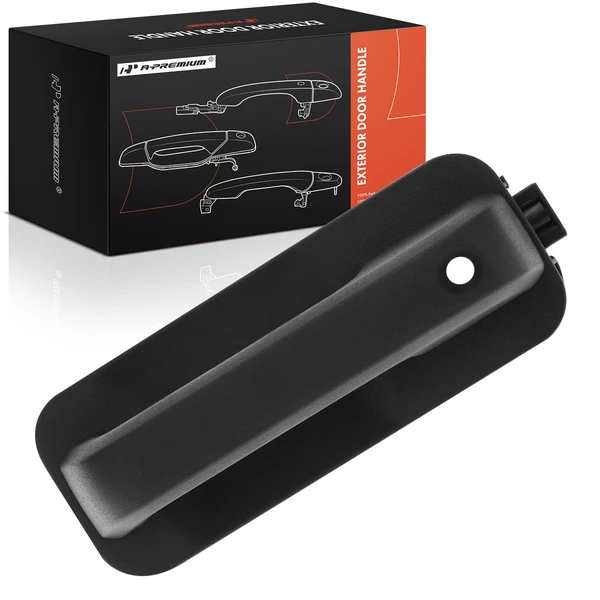 Front Passenger Textured Black Exterior Door Handle with Keyhole for Ford F-150 15-20