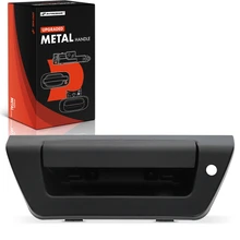 Rear Upgraded Metal Tailgate Black Handle with Keyhole LED Hole without Camera Hole for Ford