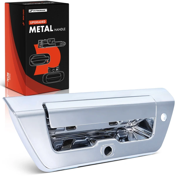 Rear Chrome Upgraded Metal Tailgate Handle with Keyhole for Ford F-150 2015-2017