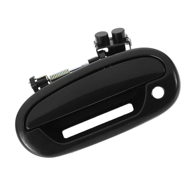 Front Driver Black Exterior Door Handle with Keyhole