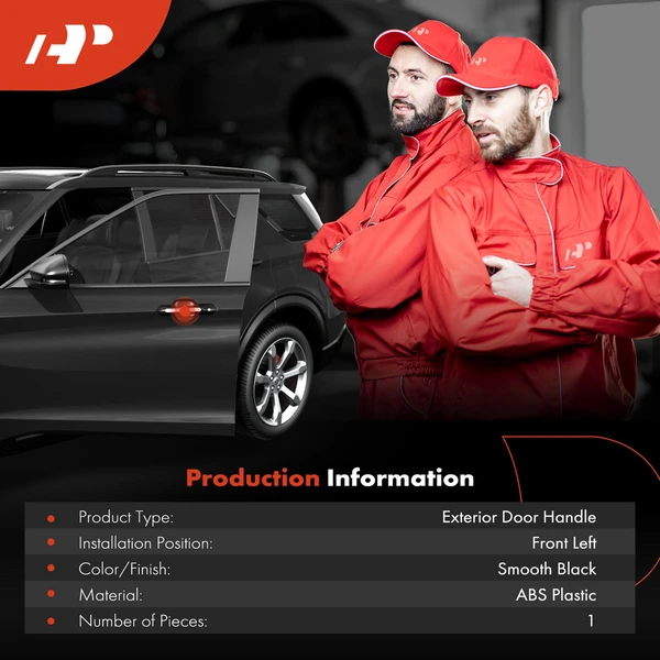 Front Driver Black Exterior Door Handle with Keyhole for Ford Expedition F-150