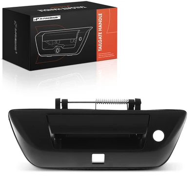 Rear Tailgate Black Handle with Keyhole & Camera Hole