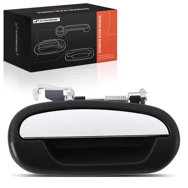 Rear Passenger Black Chrome Exterior Door Handle for Lincoln Navigator 1998-2002