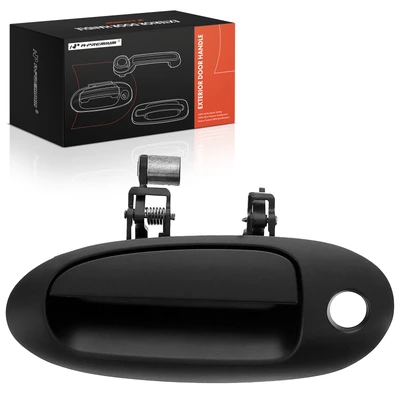 Front Driver Black Exterior Door Handle with Keyhole