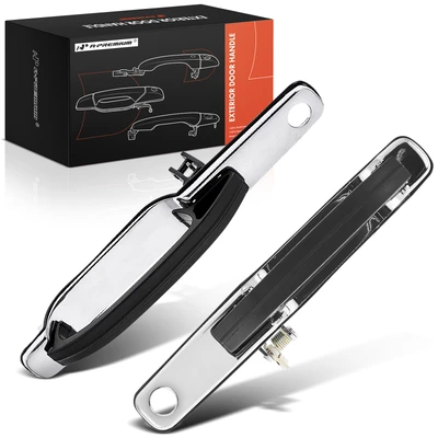 2 Pcs Front Chrome & Lether Exterior Door Handle