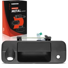 Rear Black Upgraded Metal Tailgate Handle with Camera Hole