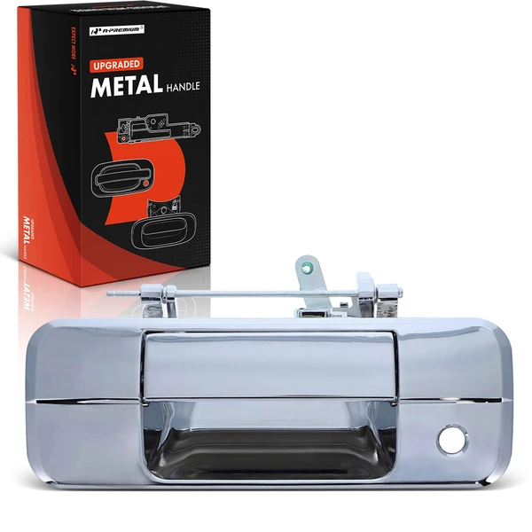 Rear Chrome Upgraded Metal Tailgate Handle with Keyhole for Toyota Tundra 2007-2013