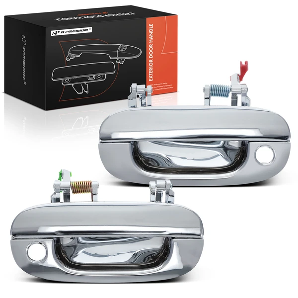 2 Pcs Front Chrome Exterior Door Handle for 1994-2002 Dodge Ram 3500