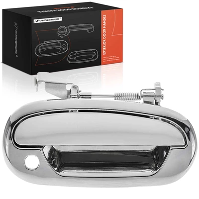 Front Passenger Chrome Exterior Door Handle with Keyhole