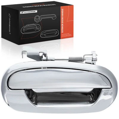 Front Passenger Chrome Exterior Door Handle without Keyhole