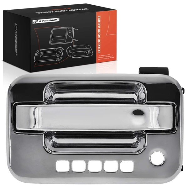 Front Driver Chrome & Black Exterior Door Handle for 2006-2008 Lincoln Mark LT