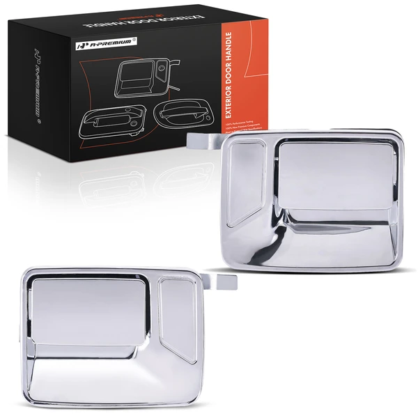 2 Pcs Rear Chrome Exterior Door Handle for 2011-2015 Ford F-550 Super Duty