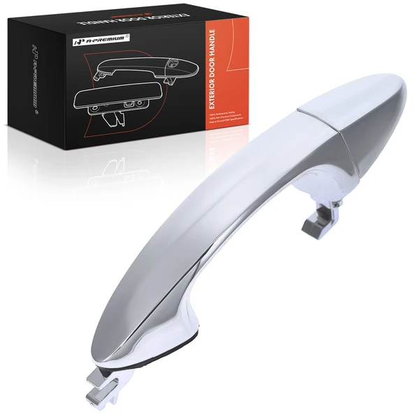 Chrome Plastic Exterior Door Handle for Ford Fiesta 2011-2019