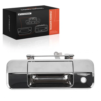 Rear Chrome Tailgate Handle with Keyhole without Camera Hole