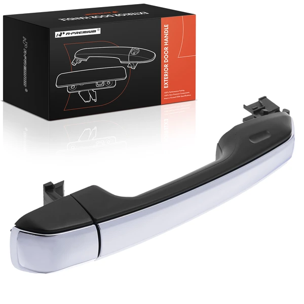 Rear Driver or Passenger Silver & Chrome Exterior Door Handle for 2010-2018 Toyota 4Runner