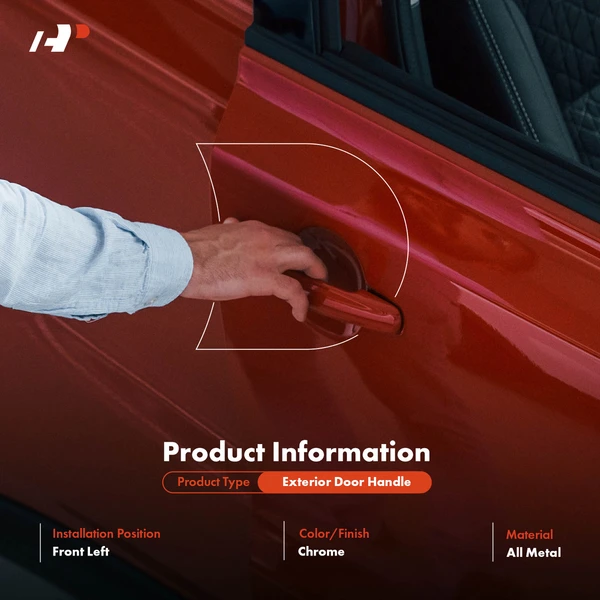 Front Driver Pro Version All Metal Exterior Door Handle with Keyhole for Toyota Tundra