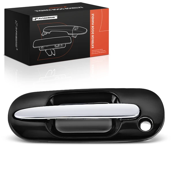 Front Driver Chrome Lever & Black Housing Exterior Door Handle for Honda CR-V