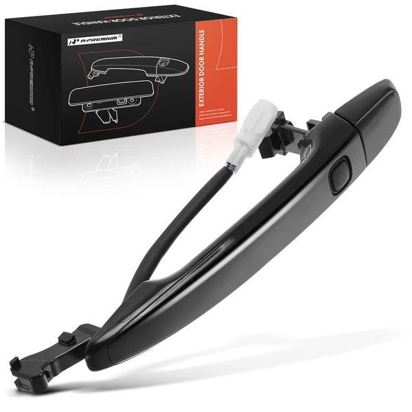 Rear Driver or Passenger Primed Black Exterior Door Handle for 2008-2013 Toyota Highlander