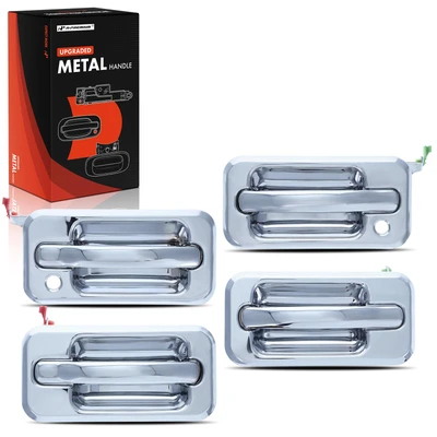 4 Pcs Upgraded Metal Chrome Exterior Door Handle