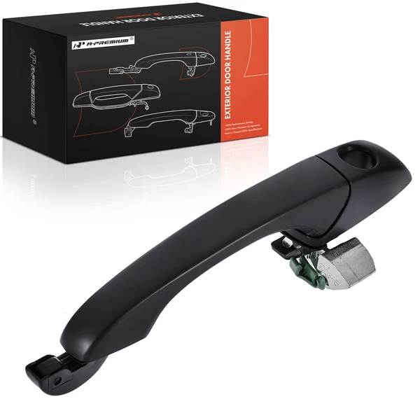 Front Passenger Black Exterior Door Handle with Keyhole for 2008-2012 Dodge Caliber