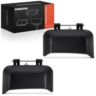 2 Pcs Rear Primed Black Exterior Door Handle